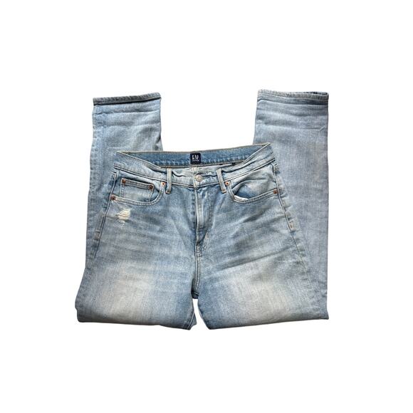Women’s Size 28 Vintage GAP Girlfriend Jeans Light Wash Distressed - Picture 1 of 7